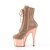 Pleaser ADORE-1020CHRS Plateau Stiefeletten Strass Chrom Gold EU-41 / US-11