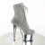 Pleaser ADORE-1020CHRS Plateau Stiefeletten Strass Chrom Silber EU-35 / US-5