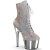 Pleaser ADORE-1020CHRS Plateau Stiefeletten Multi Strass Chrom Silber EU-40 / US-10