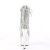 Pleaser ADORE-1020CHRS Plateau Stiefeletten Multi Strass Chrom Silber EU-38 / US-8