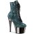 Pleaser ADORE-1020CHRS Plateau Stiefeletten Strass Chrom Türkis EU-35 / US-5