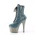 Pleaser ADORE-1020CHRS Plateau Stiefeletten Strass Chrom Türkis EU-35 / US-5