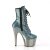 Pleaser ADORE-1020CHRS Plateau Stiefeletten Strass Chrom Türkis EU-35 / US-5