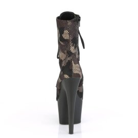 Pleaser ADORE-1020CM Plateau Stiefeletten Mesh Camouflage Schwarz Braun EU-36 / US-6