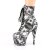 Pleaser ADORE-1020DP Plateau Stiefeletten Schwarz Weiß EU-37 / US-7