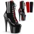 Pleaser ADORE-1020FH Plateau Stiefeletten Lack Schwarz EU-38 / US-8