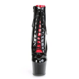 Pleaser ADORE-1020FH Plateau Stiefeletten Lack Schwarz EU-39 / US-9