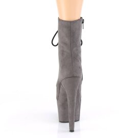 Pleaser ADORE-1020FS Plateau Stiefeletten künstliches Wildleder Grau EU-36 / US-6