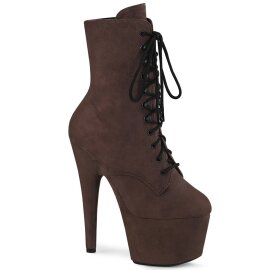 Pleaser ADORE-1020FS Plateau Stiefeletten künstliches Wildleder Mokka  EU-40 / US-10