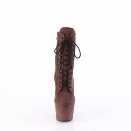 Pleaser ADORE-1020FS Plateau Stiefeletten künstliches Wildleder Mokka  EU-37 / US-7