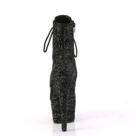 Pleaser ADORE-1020GWR Plateau Stiefeletten Glitter Schwarz EU-35 / US-5