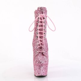 Pleaser ADORE-1020GWR Plateau Stiefeletten Glitter Pink...