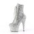 Pleaser ADORE-1020GWR Plateau Stiefeletten Glitter Silber EU-41 / US-11