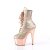 Pleaser ADORE-1020HM Plateau Stiefeletten Metallic Chrom Rose-Gold EU-35 / US-5