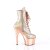 Pleaser ADORE-1020HM Plateau Stiefeletten Metallic Chrom Rose-Gold EU-35 / US-5