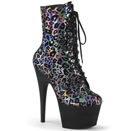 Pleaser ADORE-1020LP Plateau Stiefeletten Holo Bunt EU-41 / US-11