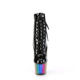 Pleaser ADORE-1020RC Plateau Stiefeletten Lack Chrom...