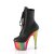 Pleaser ADORE-1020RC Plateau Stiefeletten Kunstleder Chrom Schwarz Bunt EU-35 / US-5