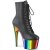Pleaser ADORE-1020RC Plateau Stiefeletten Kunstleder Chrom Schwarz Bunt EU-36 / US-6