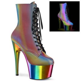 Pleaser ADORE-1020RC-REFL Plateau Stiefeletten Reflektion...