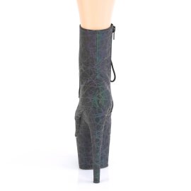Pleaser ADORE-1020REFL Plateau Stiefeletten Reflektion Schwarz EU-40 / US-10