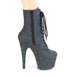 Pleaser ADORE-1020REFL Plateau Stiefeletten Reflektion Schwarz EU-40 / US-10