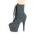 Pleaser ADORE-1020REFL Plateau Stiefeletten Reflektion Schwarz EU-40 / US-10
