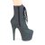 Pleaser ADORE-1020REFL Plateau Stiefeletten Reflektion Schwarz EU-40 / US-10