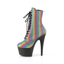 Pleaser ADORE-1020REFL-02 Plateau Stiefeletten Reflektion Bunt EU-36 / US-6
