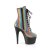 Pleaser ADORE-1020REFL-02 Plateau Stiefeletten Reflektion Bunt EU-36 / US-6