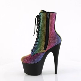 Pleaser ADORE-1020RS Plateau Stiefeletten Strass Bunt EU-38 / US-8