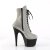 Pleaser ADORE-1020RS Plateau Stiefeletten Strass Silber EU-39 / US-9