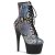Pleaser ADORE-1020SP Plateau Stiefeletten Holo Snake Silber Bunt EU-37 / US-7