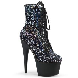 Pleaser ADORE-1020SPLAT Plateau Stiefeletten Holo Samt...