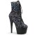 Pleaser ADORE-1020SPLAT Plateau Stiefeletten Holo Samt Bunt EU-37 / US-7