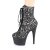 Pleaser ADORE-1020SPLAT Plateau Stiefeletten Holo Samt Bunt EU-37 / US-7