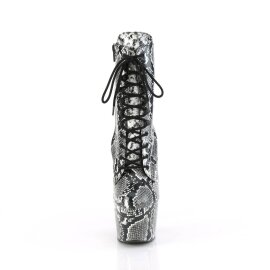 Pleaser ADORE-1020SPWR Plateau Stiefeletten Snake Schwarz...