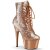 Pleaser ADORE-1020SQ Plateau Stiefeletten Pailetten Rose-Gold EU-36 / US-6