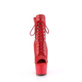 Pleaser ADORE-1021 Plateau Stiefeletten Kunstleder Rot...