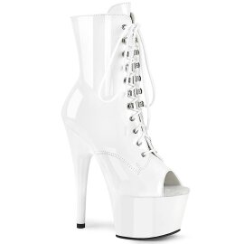 Pleaser ADORE-1021 Plateau Stiefeletten Lack Weiß...