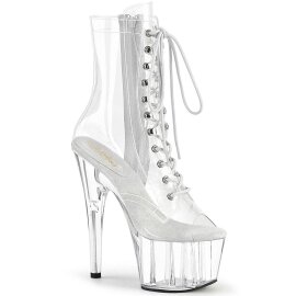 Pleaser ADORE-1021C Plateau Stiefeletten Transparent...