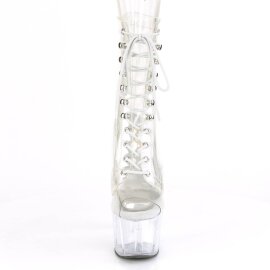 Pleaser ADORE-1021C Plateau Stiefeletten Transparent...