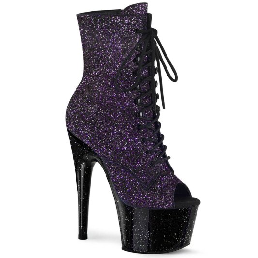 Pleaser ADORE-1021MG Plateau Stiefeletten Glitter Lila EU-35 / US-5