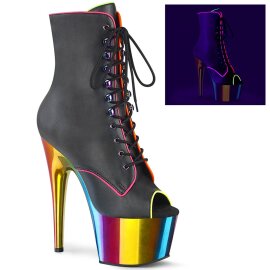Pleaser ADORE-1021RC-02 Plateau Stiefeletten Kunstleder...