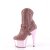 Pleaser ADORE-1029CHRS Plateau Stiefeletten Strass Chrom Rosa EU-39 / US-9