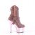 Pleaser ADORE-1029CHRS Plateau Stiefeletten Strass Chrom Rosa EU-39 / US-9