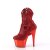 Pleaser ADORE-1029CHRS Plateau Stiefeletten Strass Chrom Rot EU-39 / US-9