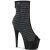 Pleaser ADORE-1031GM Plateau Stiefeletten Strass Mesh Schwarz EU-36 / US-6