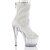 Pleaser ADORE-1031GM Plateau Stiefeletten Mesh Strass Weiß EU-41 / US-11