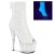 Pleaser ADORE-1031GM Plateau Stiefeletten Mesh Strass Weiß EU-42 / US-12